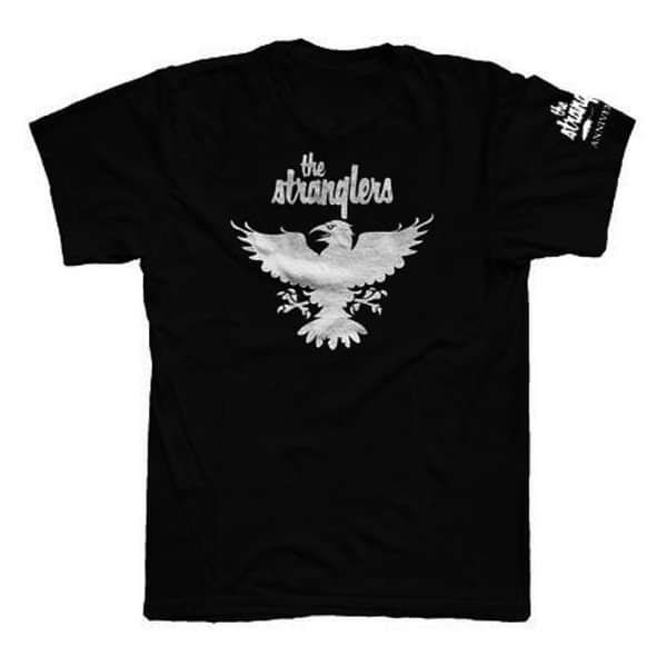 Ruby Anniversary White Raven T-Shirt (With Sleeve Print) - The Stranglers