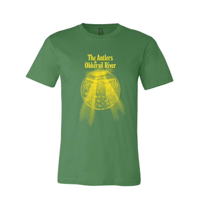 The Antlers & Okkervil River Tour T-Shirt Green - The Antlers