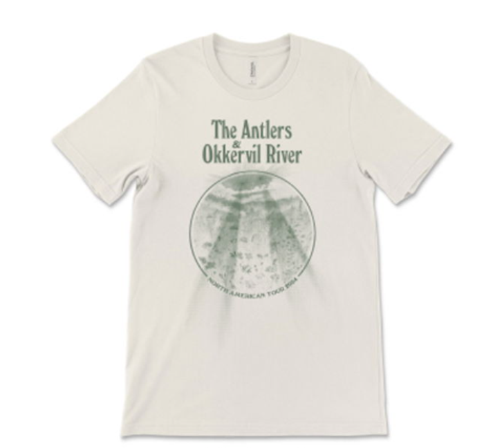 The Antlers & Okkervil River Tour T-Shirt Ivory - The Antlers