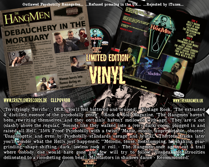 Debauchery In The Mortuary: De-Luxe Bundle LP, CD, DL, Patch... - The Hangmen