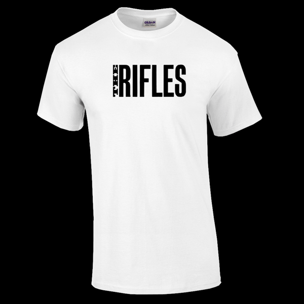 'Black Logo' White T-Shirt - The Rifles