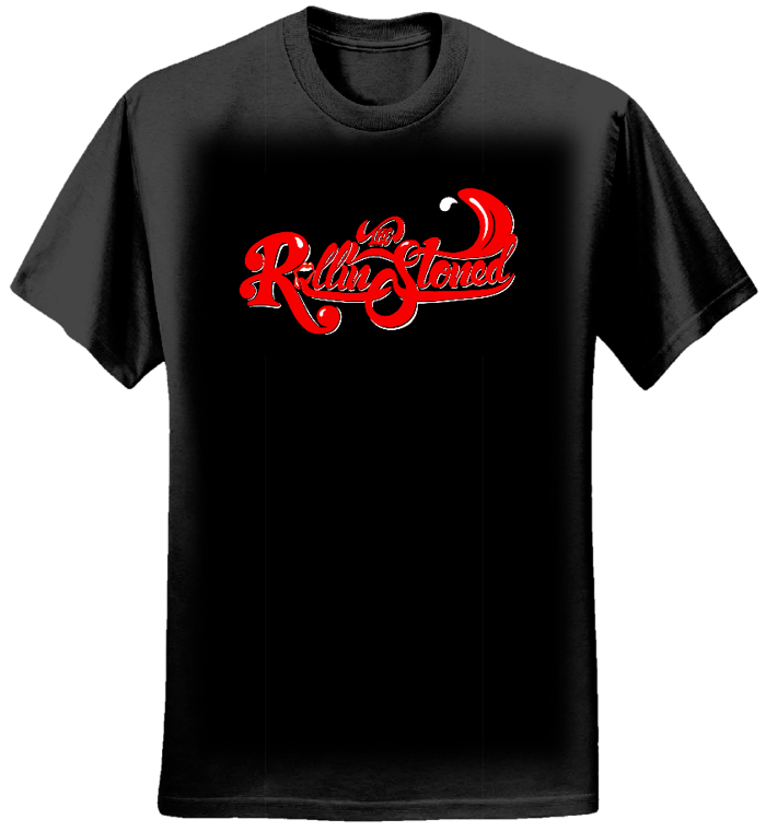 Men's T Shirt BLACK logo - The Rollin' Stoned