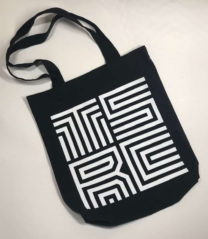 Logo Tote Bag - White on Black - The Slow Readers Club