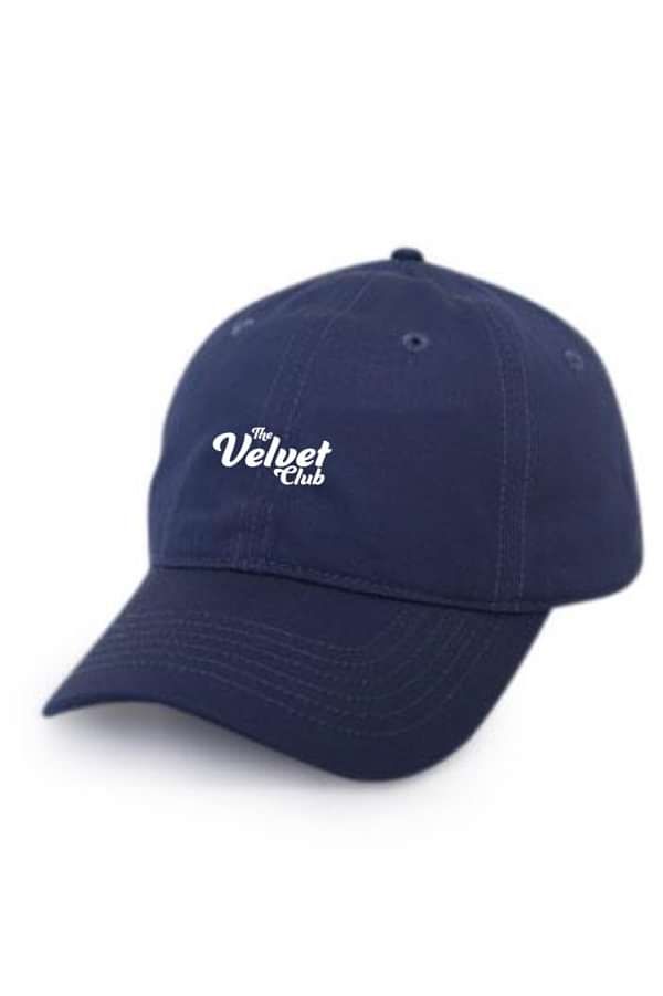 Navy Embroidered Dad Cap - The Velvet Club