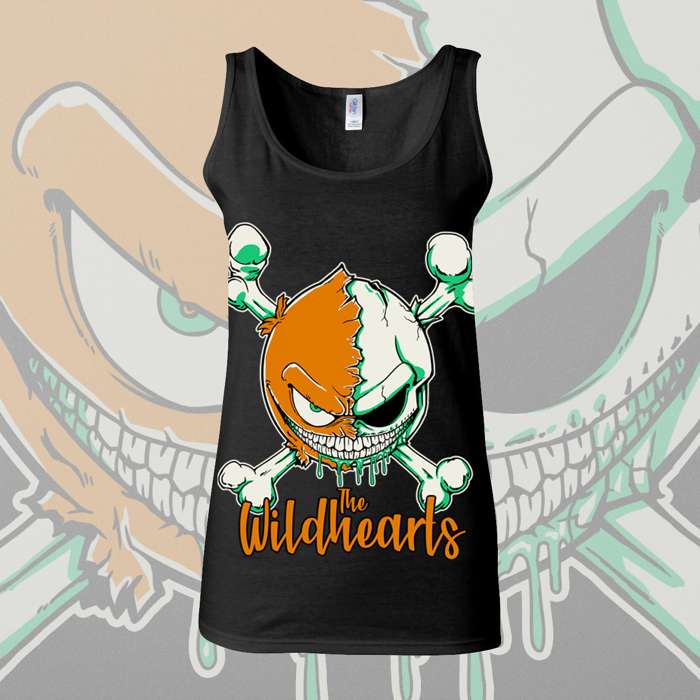 The Wildhearts - 'Green Skull Smiley' Vest - The Wildhearts
