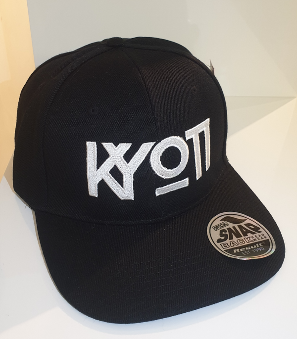 Black 6 panel Original Bronx Snapback Cap with White logo - KYOTI