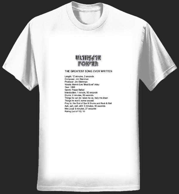 I Would Do Anything White Tee - Mens - Ultimate Power