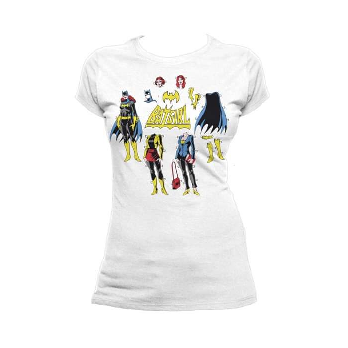 DC Comics Batgirl Logo Cut Out Official Women's T-shirt (White) - Urban Species