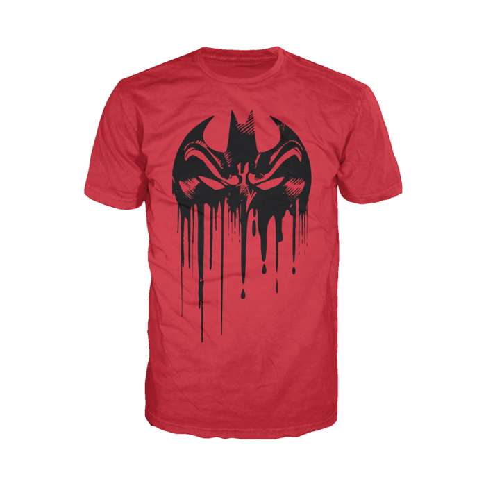 DC Comics Batman Graff Mask Official Men's T-Shirt (Red) - Urban Species