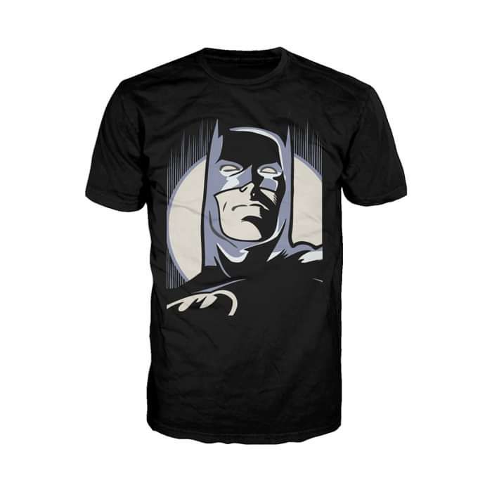 DC Comics Batman Graphic Head Moon Official Men's T-Shirt (Black) - Urban Species