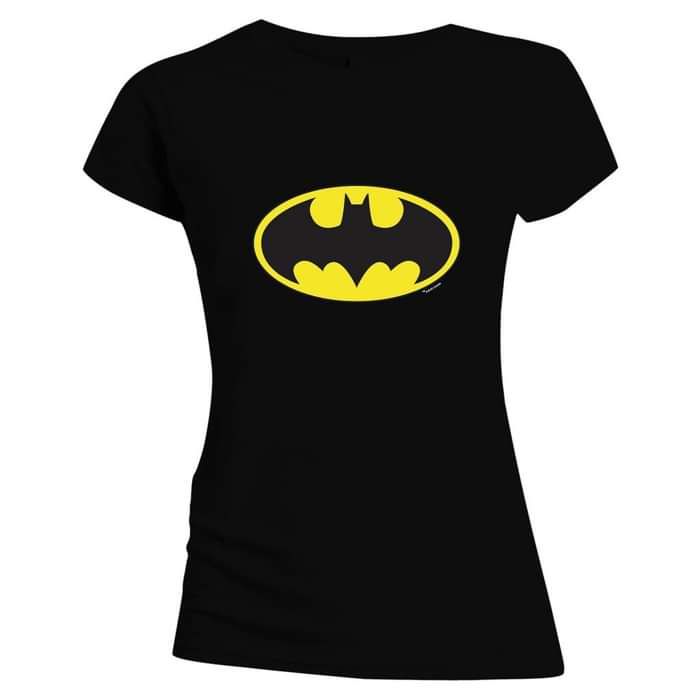 DC Comics Batman Logo Classic Official Women's T-shirt (Black) - Urban Species