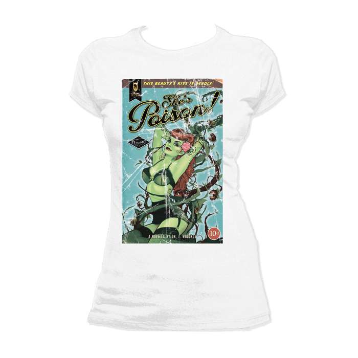 DC Comics Poison Ivy Cover Poison Official Women's T-shirt (White) - Urban Species