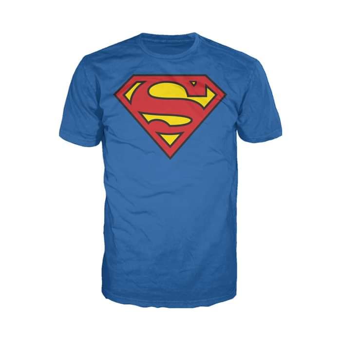 DC Comics Superman Logo Classic Official Men's T-shirt (Royal Blue) - Urban Species