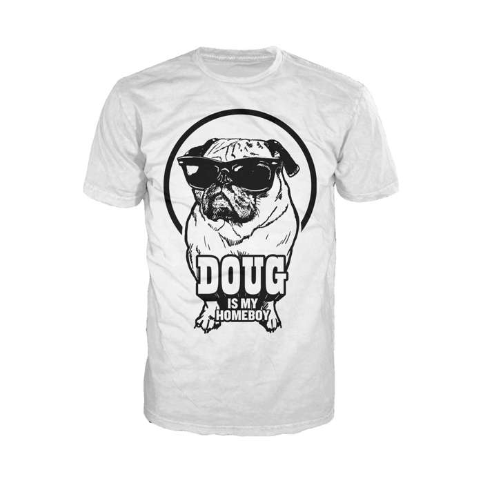 Doug The Pug Homeboy Official Men's T-shirt White - Urban Species