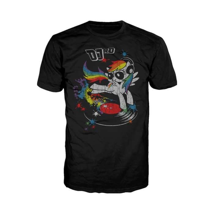 My Little Pony DJ RD Official Men's T-shirt (Black) - Urban Species