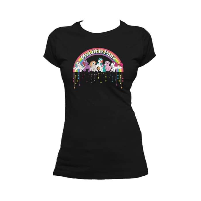 My Little Pony Retro Badge Official Women's T-shirt (Black) - Urban Species