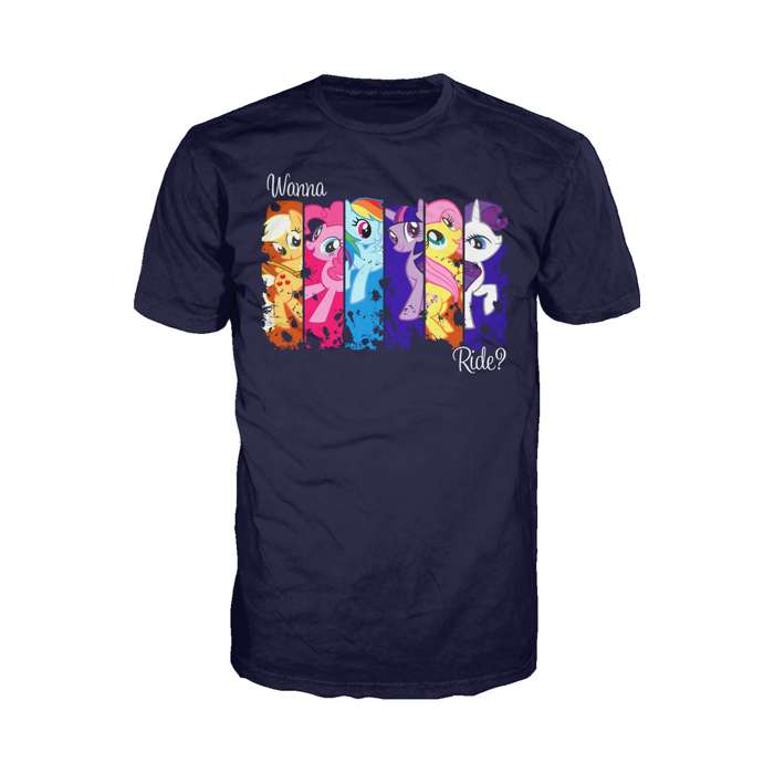 My Little Pony Wanna Ride Official Men's T-shirt (Navy) - Urban Species