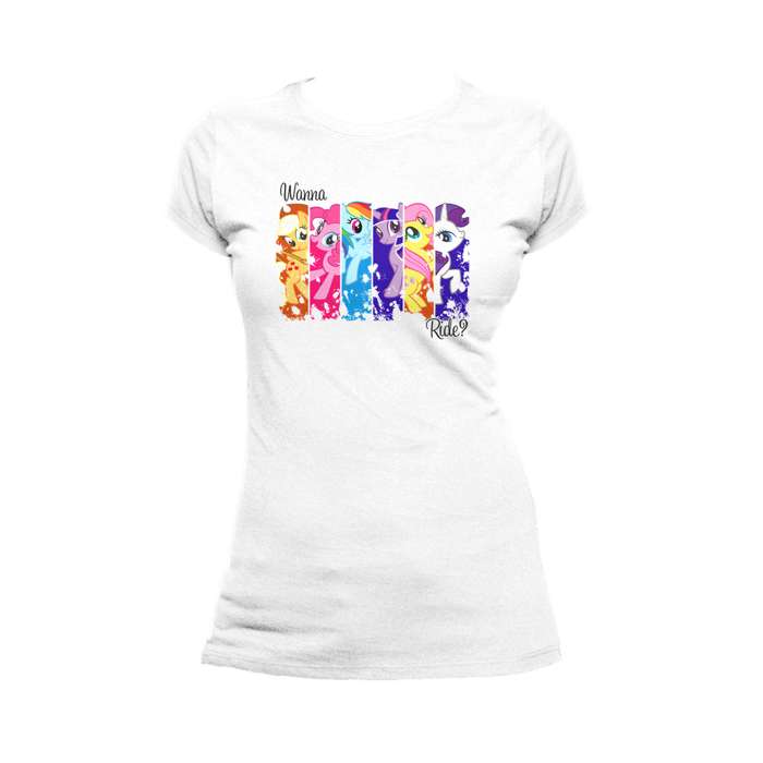 My Little Pony Wanna Ride Official Women's T-shirt (White) - Urban Species