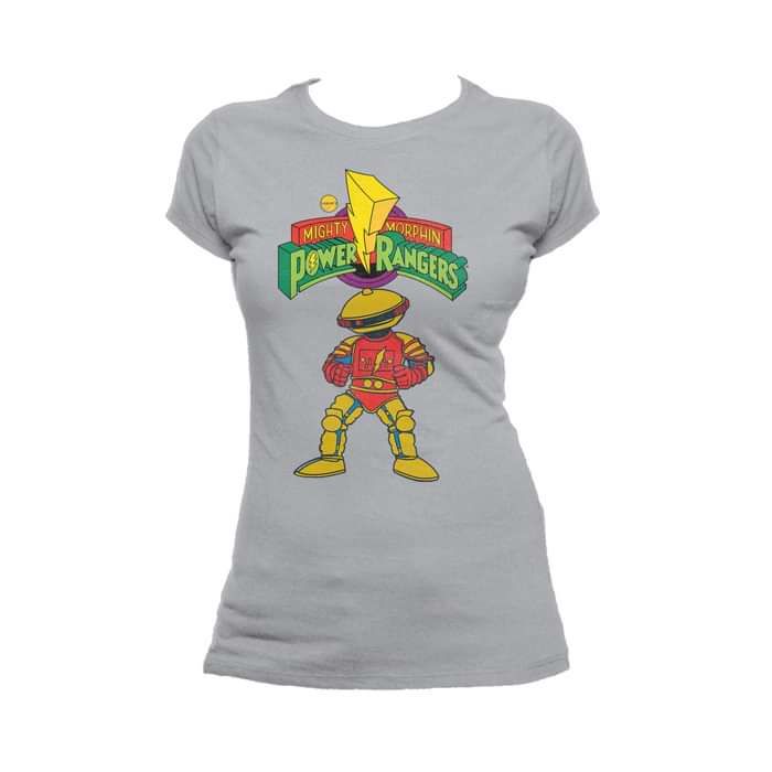 Power Rangers Logo Alpha Official Women's T-shirt (Heather Grey) - Urban Species