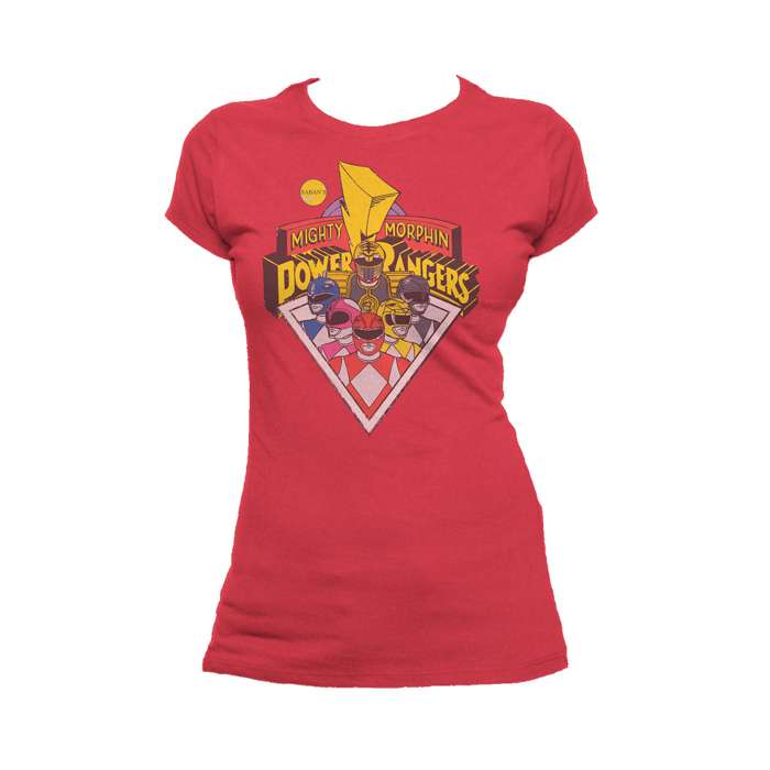 Power Rangers Logo Group Official Women's T-shirt (Red) - Urban Species