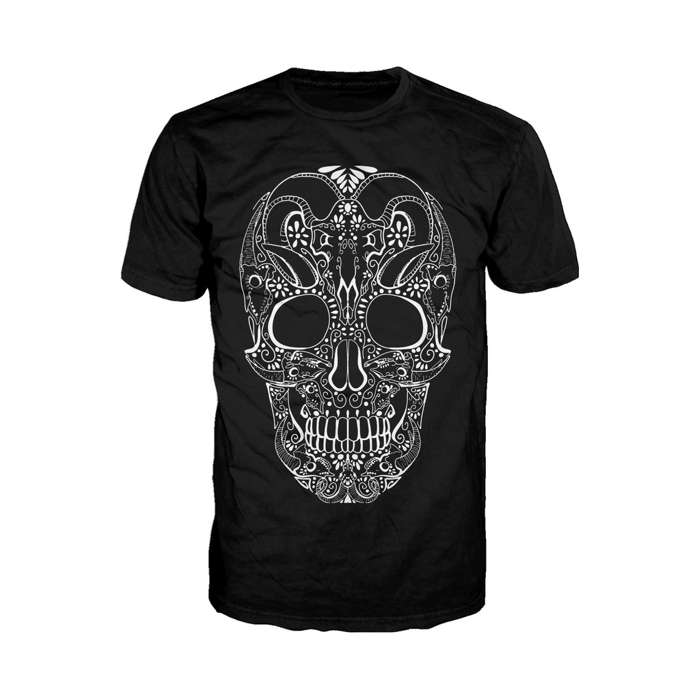 Sugar Skull Tattoo Skull Men's T-shirt Black - Urban Species