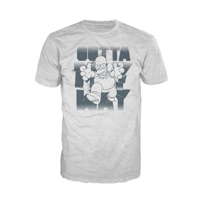 The Simpsons Homer Outta My Way Official Men's T-shirt (Heather Grey) - Urban Species