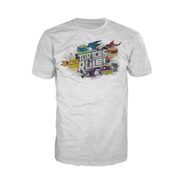 TMNT Gang Rule Official Ninja Turtles Men's T-shirt (Heather Grey) - Urban Species