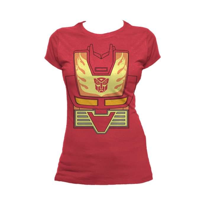 Transformers Cosplay Hot Rod Official Women's T-shirt (Red) - Urban Species