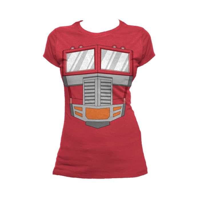 Transformers Cosplay Optimus Prime Official Women's T-shirt (Red) - Urban Species