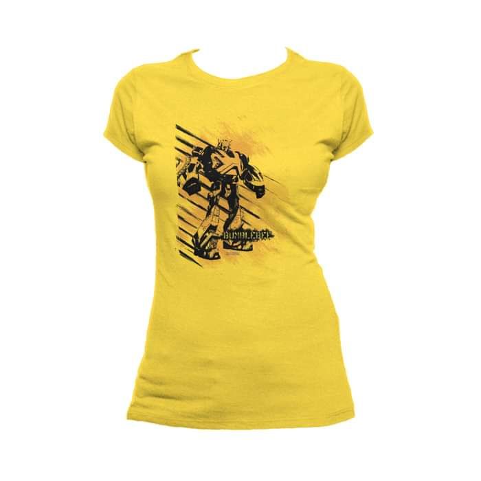 Transformers Fall of Cybertron Bee Dot Official Women's T-shirt (Yellow) - Urban Species