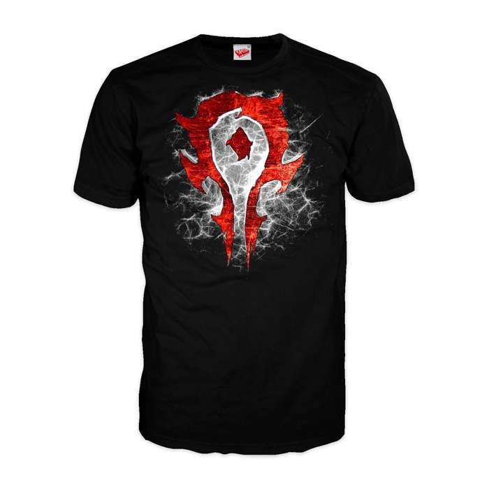 Warcraft Horde Logo Horde Burst Official Men's T-shirt (Black) - Urban Species