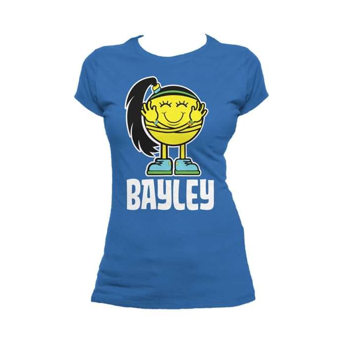 WWE Bayley Logo Little Miss Official Women's T-shirt Royal Blue - Urban Species