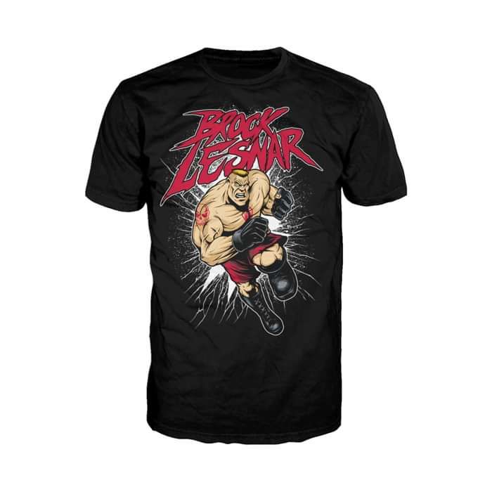 WWE Brock Lesnar Cracked Comic Official Men's T-shirt (Black) - Urban Species