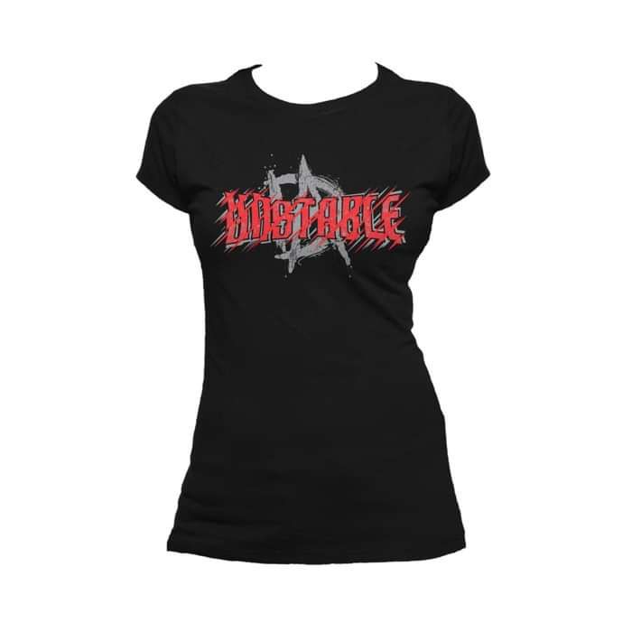 WWE Dean Ambrose Logo Stencil Official Women's T-shirt (Black) - Urban Species