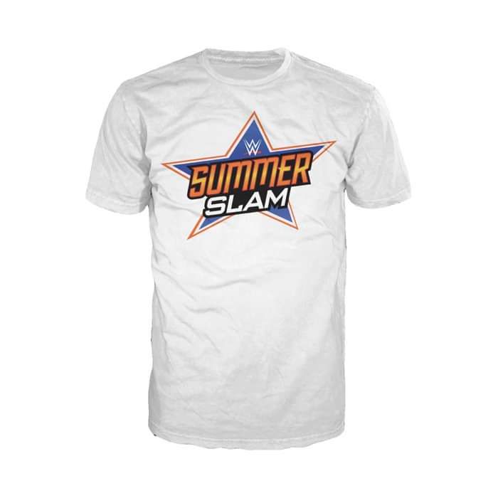 WWE SummerSlam Logo Official Men's T-shirt (White) - Urban Species