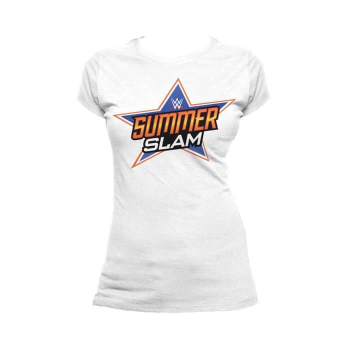 WWE SummerSlam Logo Official Women's T-shirt (White) - Urban Species