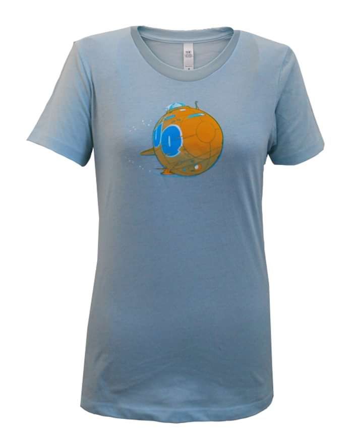 Ladies Light Blue Rock & Roll Submarine T-Shirt - Urge Overkill