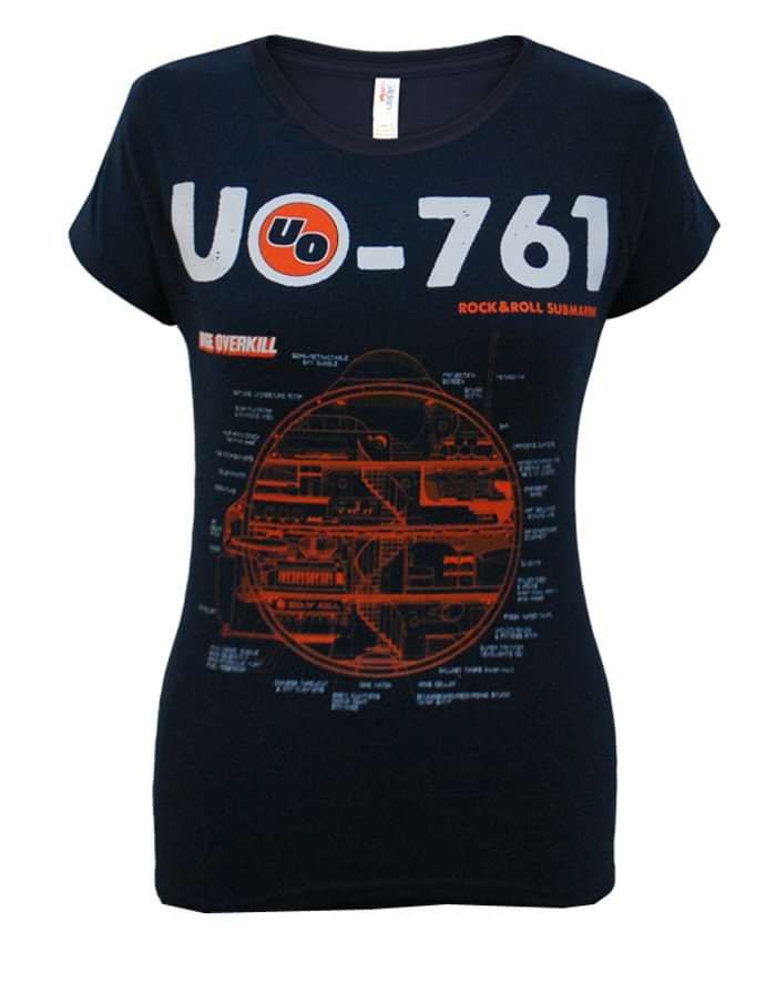 Ladies Navy Schematic T-Shirt - Urge Overkill