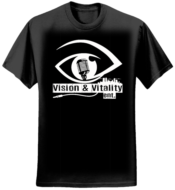 Womens V&V Ent. BK t-shirt - Vision & Vitality Entertainment