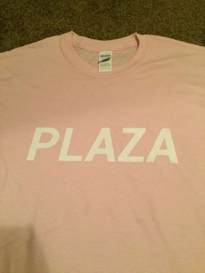 Pink PLAZA Logo Tee - Extra Large - PLAZA