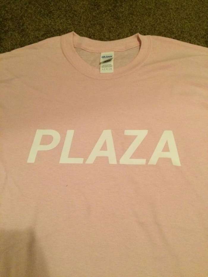 Pink PLAZA Logo Tee - LARGE - PLAZA