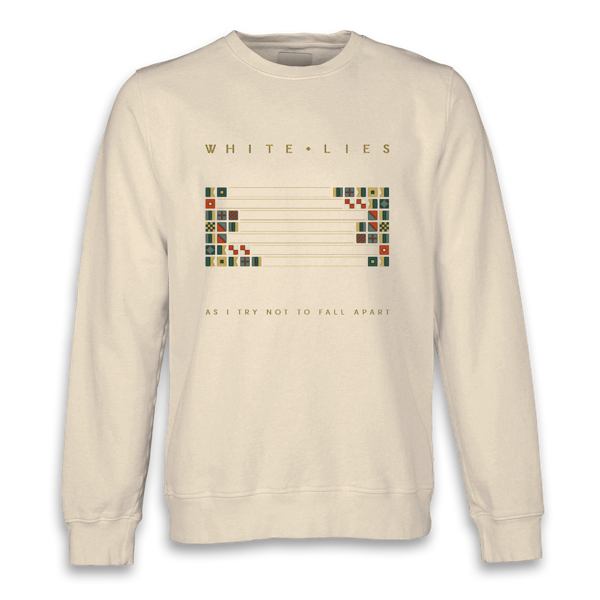 As I Try Not To Fall Apart - Cream Crewneck Sweater - White Lies