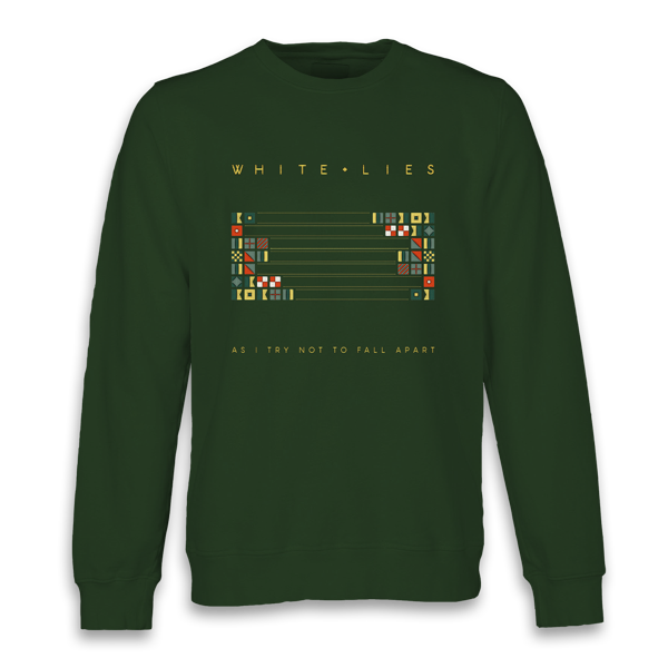 As I Try Not To Fall Apart - Green Crewneck Sweater - White Lies