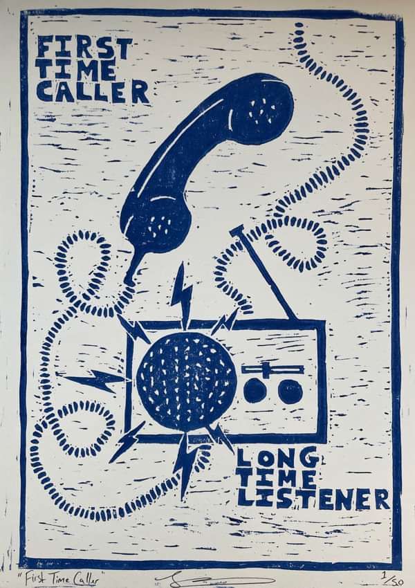First Time Caller - A4 Print - Edition of 50 - White Lies
