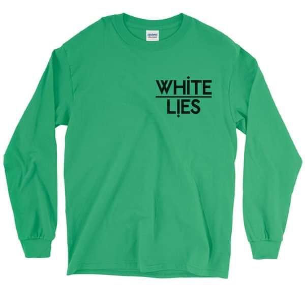White Lies Black Logo Long Sleeve Tee Irish Green - White Lies