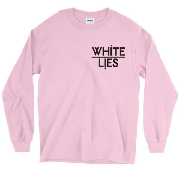 White Lies Black Logo Long Sleeve Tee Light Pink - White Lies