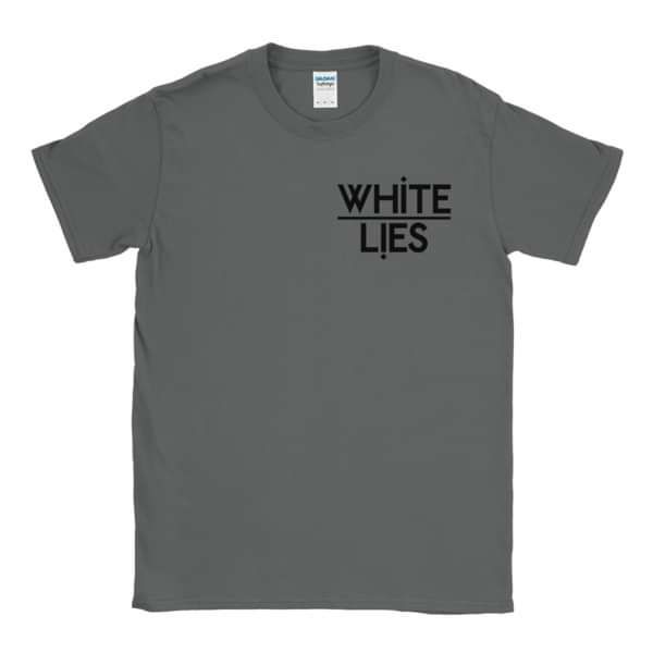 White Lies Black Logo Tee Charcoal - White Lies