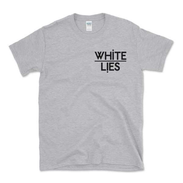 White Lies Black Logo Tee Heather Grey - White Lies
