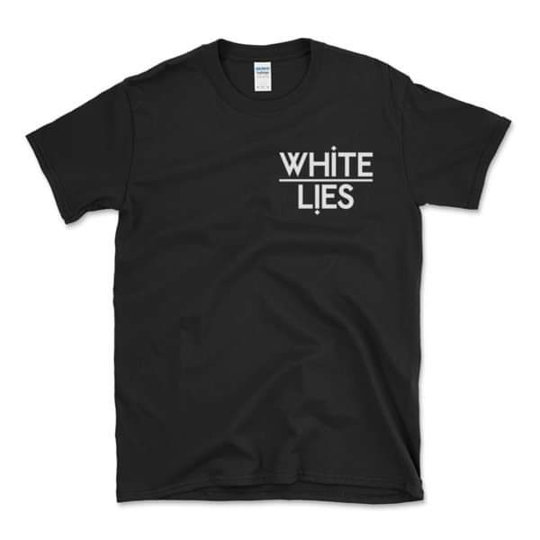 White Lies Black Logo White Tee - White Lies