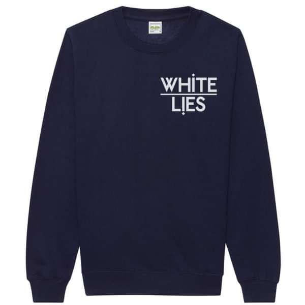 White Lies Classic Logo Sweatshirt Navy - White Lies